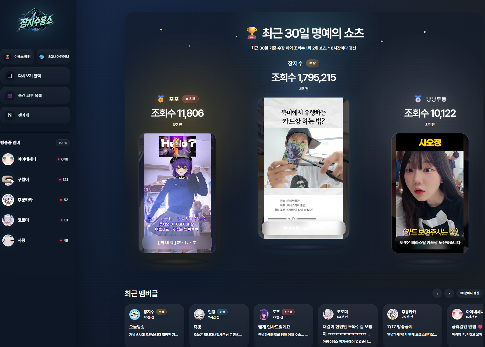 커뮤니티와 콘텐츠 데이터 웹 플랫폼 제작 사례